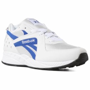 Adidasy Damskie Reebok Pyro Białe/Królewski Niebieski/Szare/Czarne PL 21ZSUHY